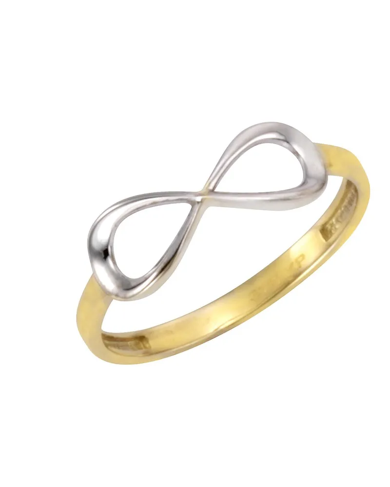 Celesta Gold, F Ring Gold 375 zweifarbig mit Unendlichkeits-Motiv Gold