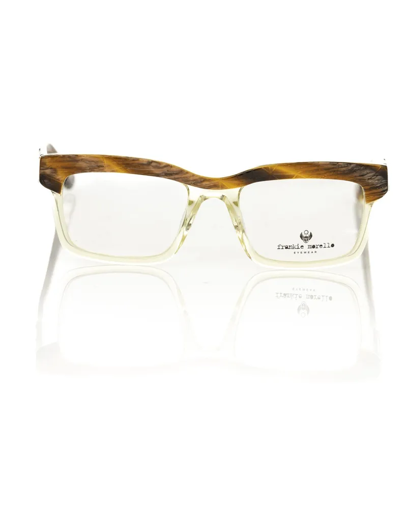 Frankie Morello Braune Acetat Brillenfassung Braun