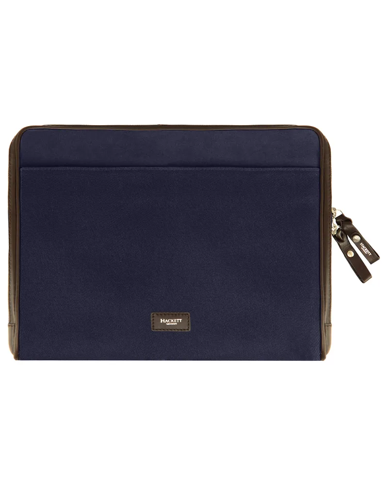 Hackett London RC Marine Dokumententasche Marineblau