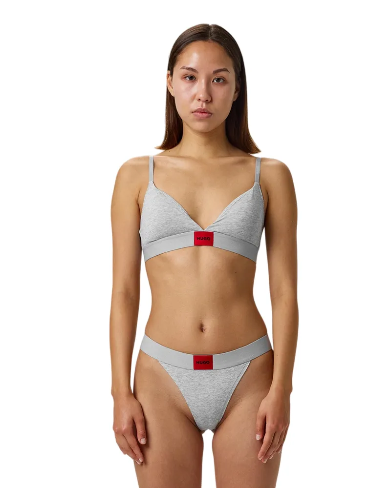 HUGO BOSS BH für Damen, Baumwolljersey (Mittelgrau Grau