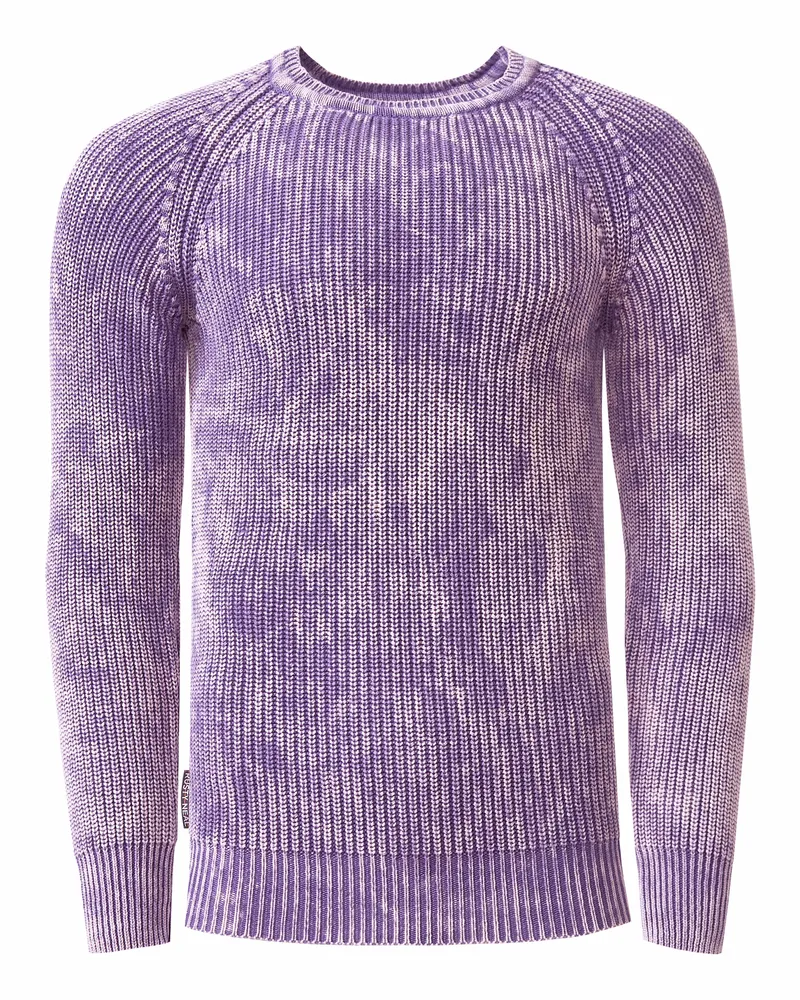 Rusty Neal Verwaschener Strickpullover im Vintage Look Lila