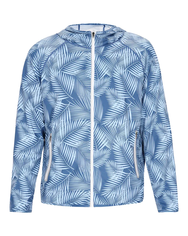 My Mo Jacke Männer Blau gebrochenes Weiß Blau