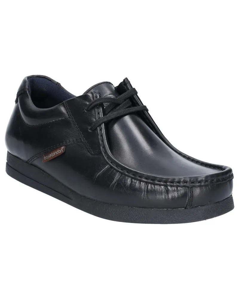 Base London Event Leder Männer Schwarz Schnürschuhe Schwarz