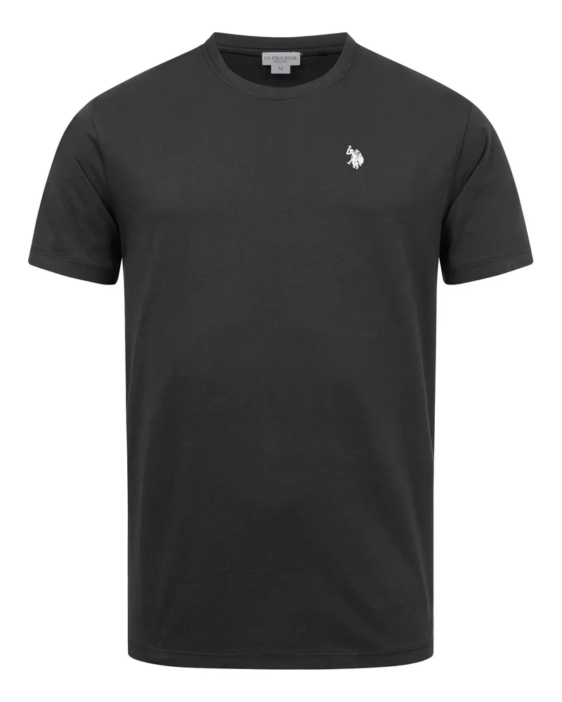 U.S. Polo Assn.  Basic-T-Shirt für Herren aus 100 % Baumwolle - Schwarz Schwarz