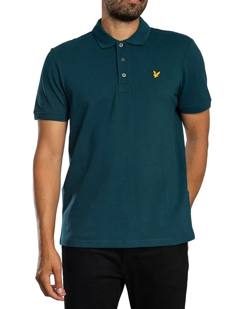 Lyle & Scott Schlichtes Poloshirt, Blau Blau
