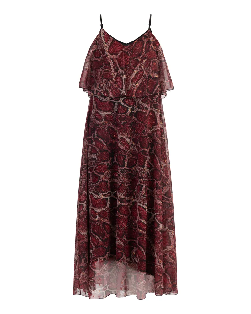 FAINA Maxikleid mit Schlangen-Print Damen rot schlange Dunkelrot