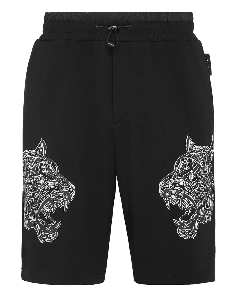 Philipp Plein Shorts Tiger Schwarz