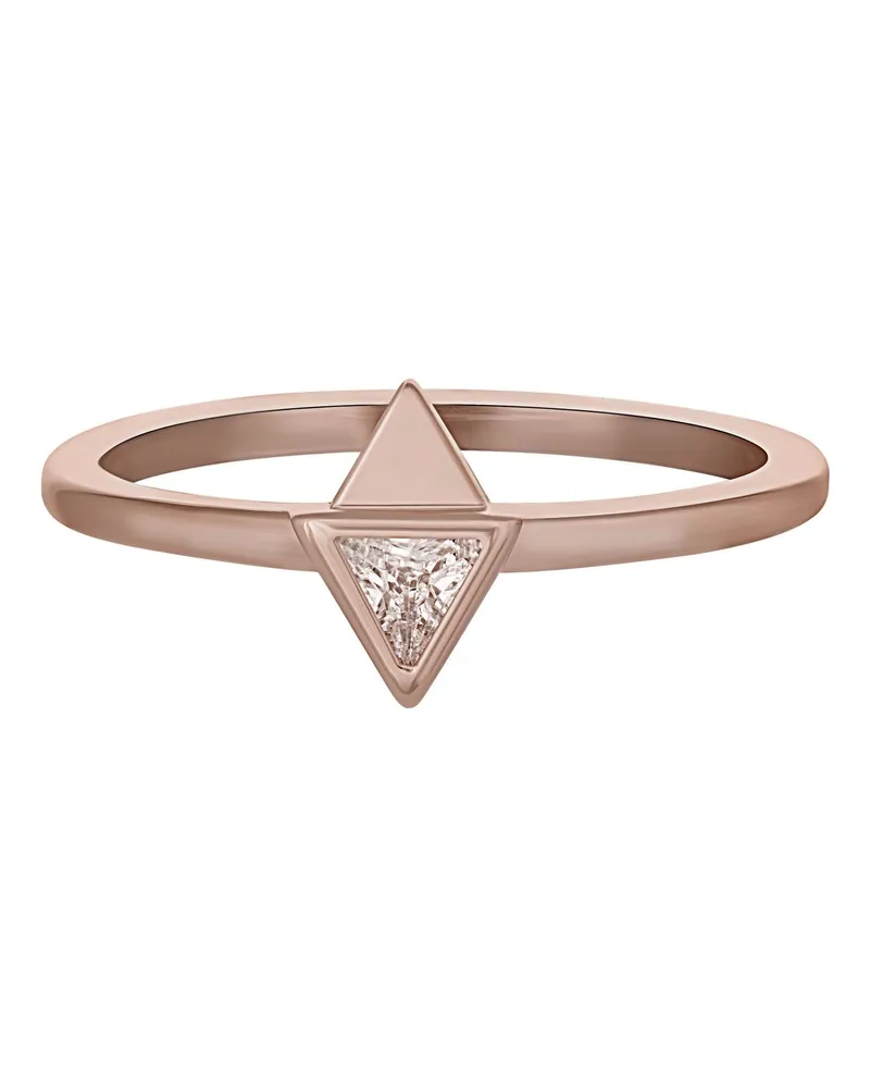 cai Ring 925 Silber rosévergoldet mit Zirkonia Dreieck Roségold