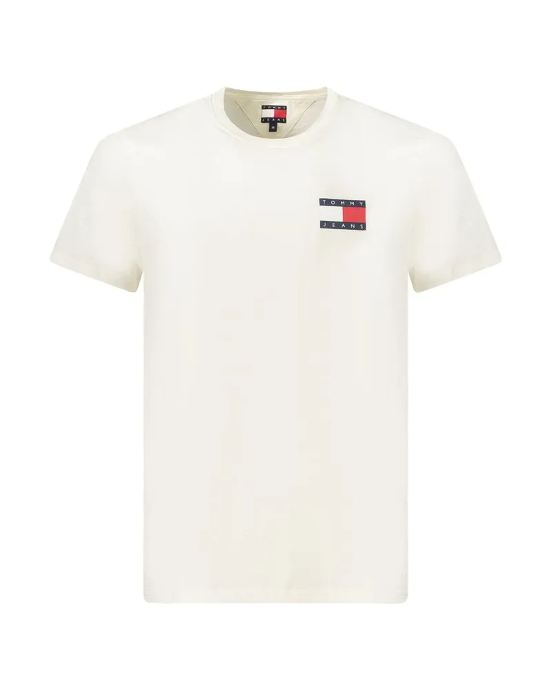 Tommy Hilfiger Weißes Baumwoll-Herren-T-Shirt Weiß