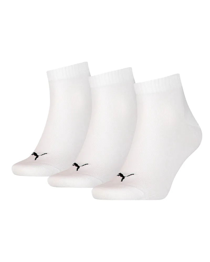 Puma 3-Pack-Herren weiße Schuhfuttersocken Weiß