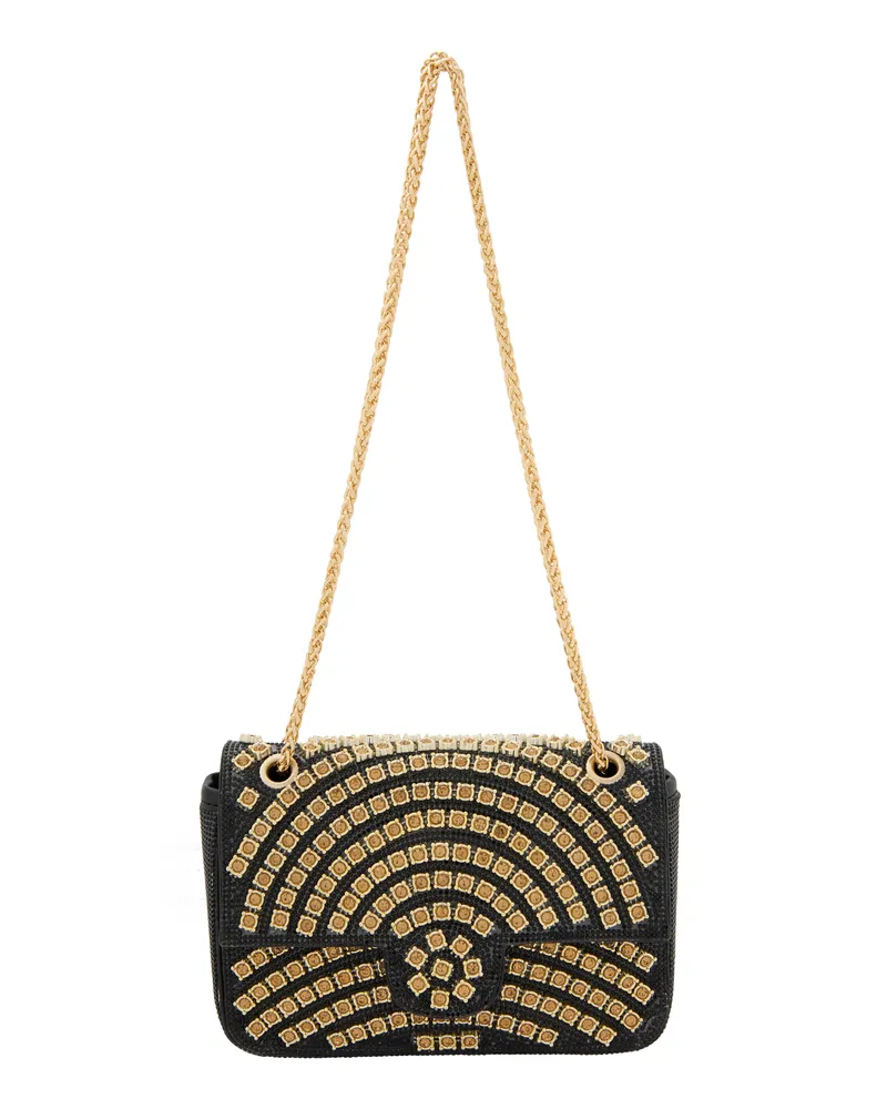 FAINA Klappentasche Klappentasche Frauen schwarzes Gold Schwarz