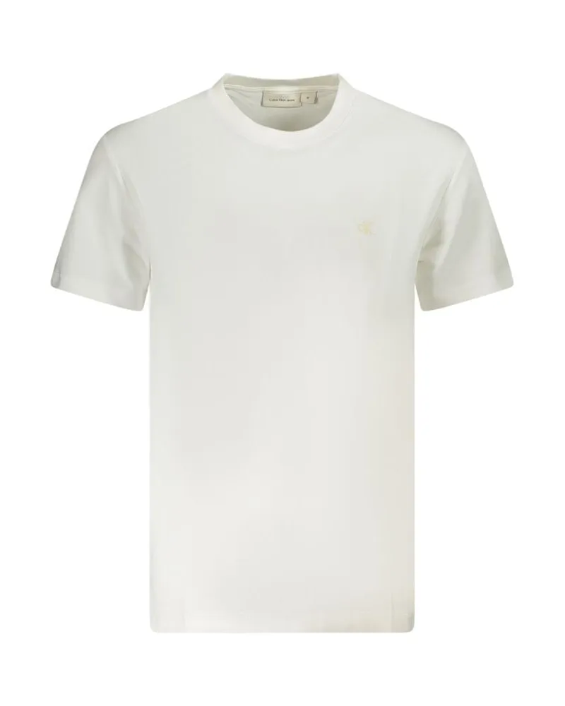 Calvin Klein Bianco Baumwoll Herren T-Shirt Weiß