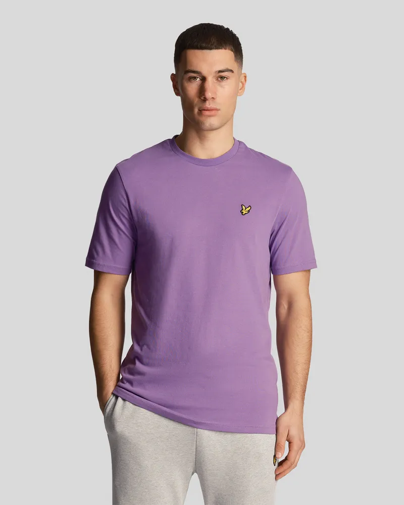 Lyle & Scott Herren-T-Shirt, einfarbig, in Lila Lila