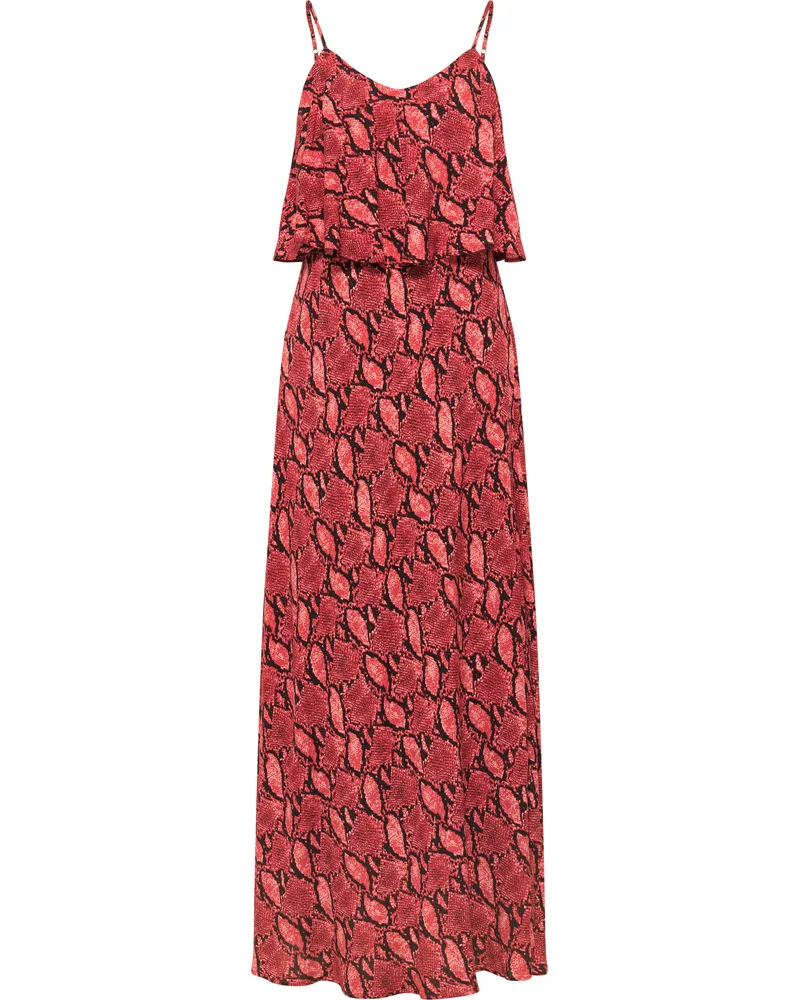 FAINA Maxi-robe avec imprimé serpent nelice Rot