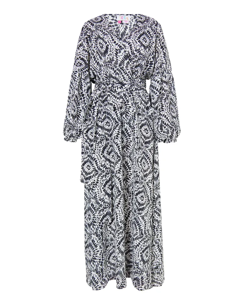 IZIA Maxikleid mit Print für Damen - Schwarz Schwarz