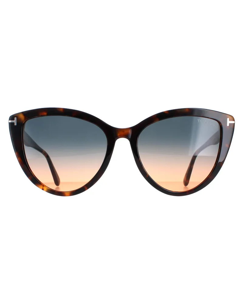 Tom Ford Sonnenbrille FT0915 Isabella 55P farbig Havanna Grün Verlauf Braun