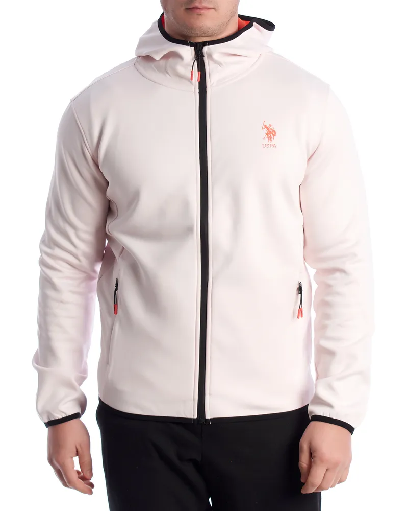 U.S. Polo Assn.  Herren Hoodie mit Reißverschluss 64715 Rosa