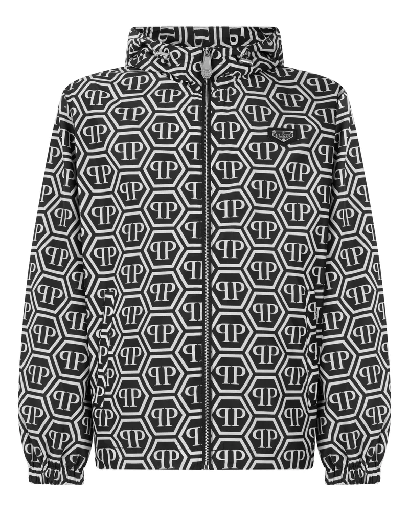 Philipp Plein Nylonjacke Monogram - Schwarz Schwarz