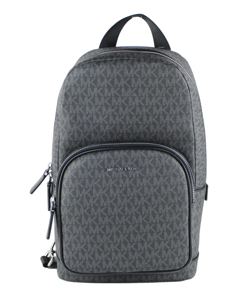 Michael Kors Damen Cooper Medium Signature PVC Schultertasche Crossbody Bag (Schwarzes Signature Schwarz
