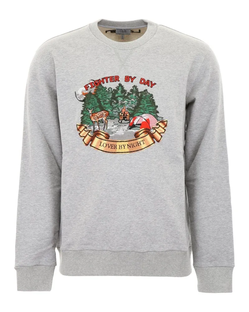 Lanvin Fighter By Day Lover By Night Waldgrau Pullover Grau
