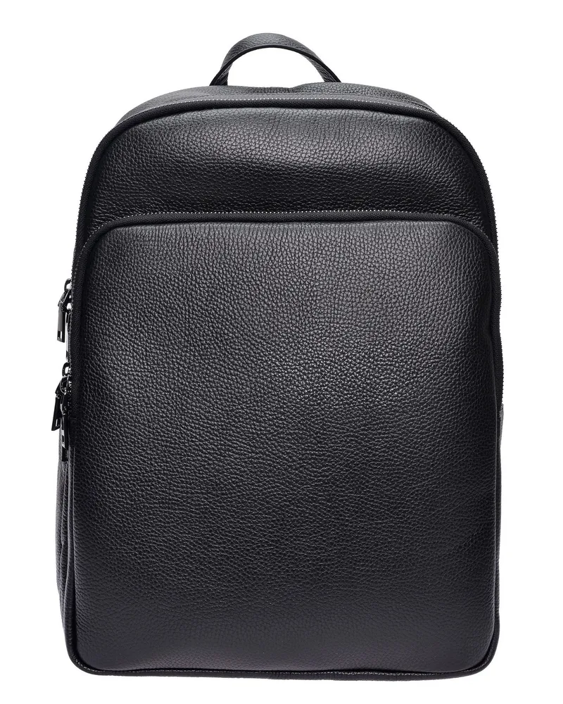 Luisa Vannini Schwarz Rindsledertasche Schwarz