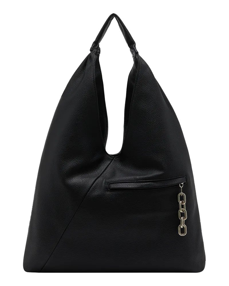 FAINA Hobo-Tasche Hobo-Tasche Frauen Schwarz Schwarz