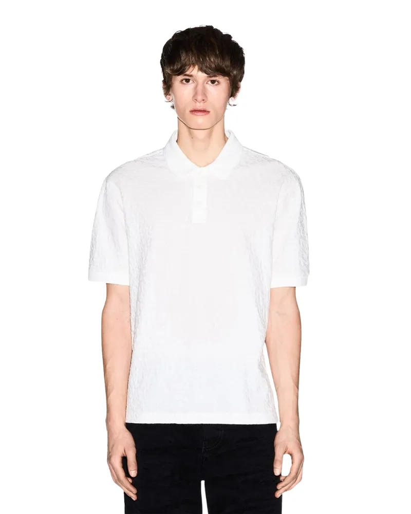 Armani Exchange Poloshirt für Herren, Mit Kragen (Naturweiß Wollweiß