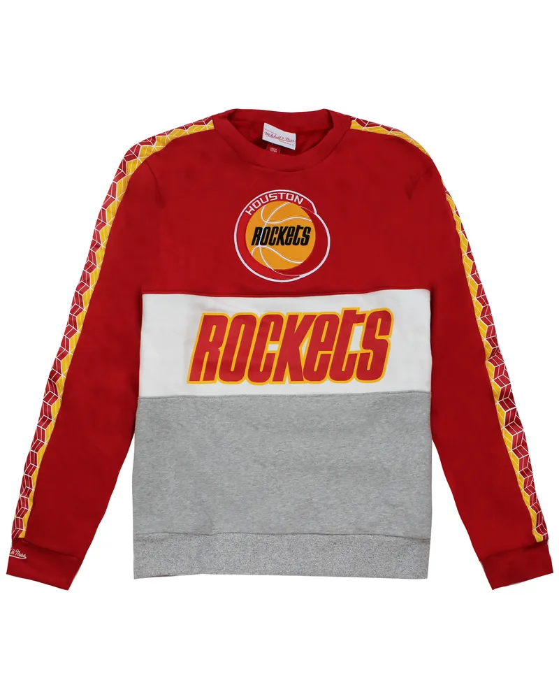 Mitchell & Ness Houston Rockets NBA führende Torschütze Fleece Crew Herrenpullover Rot