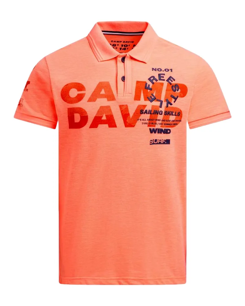 CAMP DAVID Poloshirt Orange