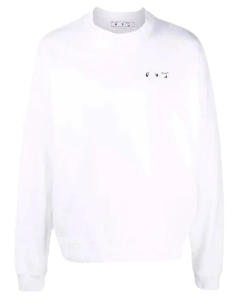 OFF-WHITE Weißes Sweatshirt „Big OW Skate Fit Weiß