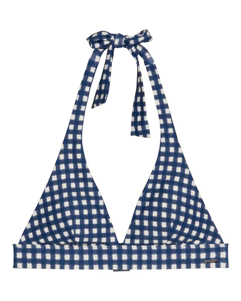 Marc O'Polo Marc O'Polo Damen Triangel-Bikini-Top ShinyTriangle Top, Dreiecks‑Bikini‑Top, Triangel Bikini Dunkelblau