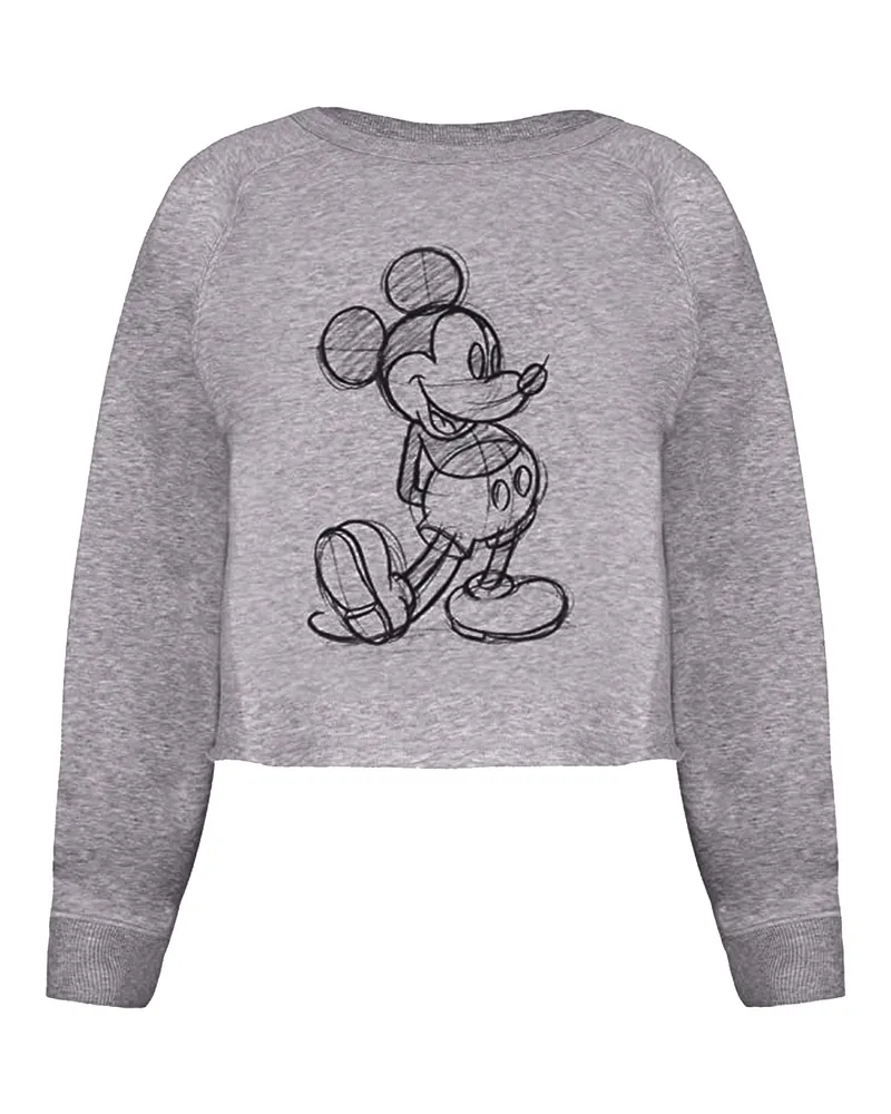 Disney Kurzes Sweatshirt für Damen (Grau Hellgrau