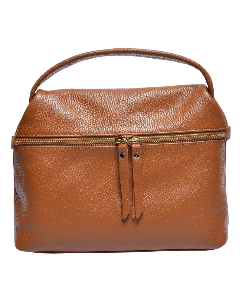 Luisa Vannini COGNAC Rindsledertasche Braun