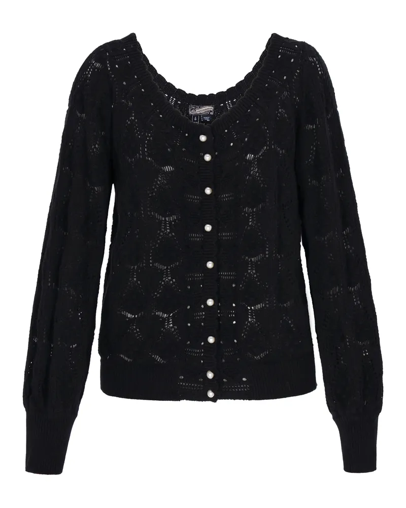 DreiMaster Strickjacke Frauen Schwarz Schwarz