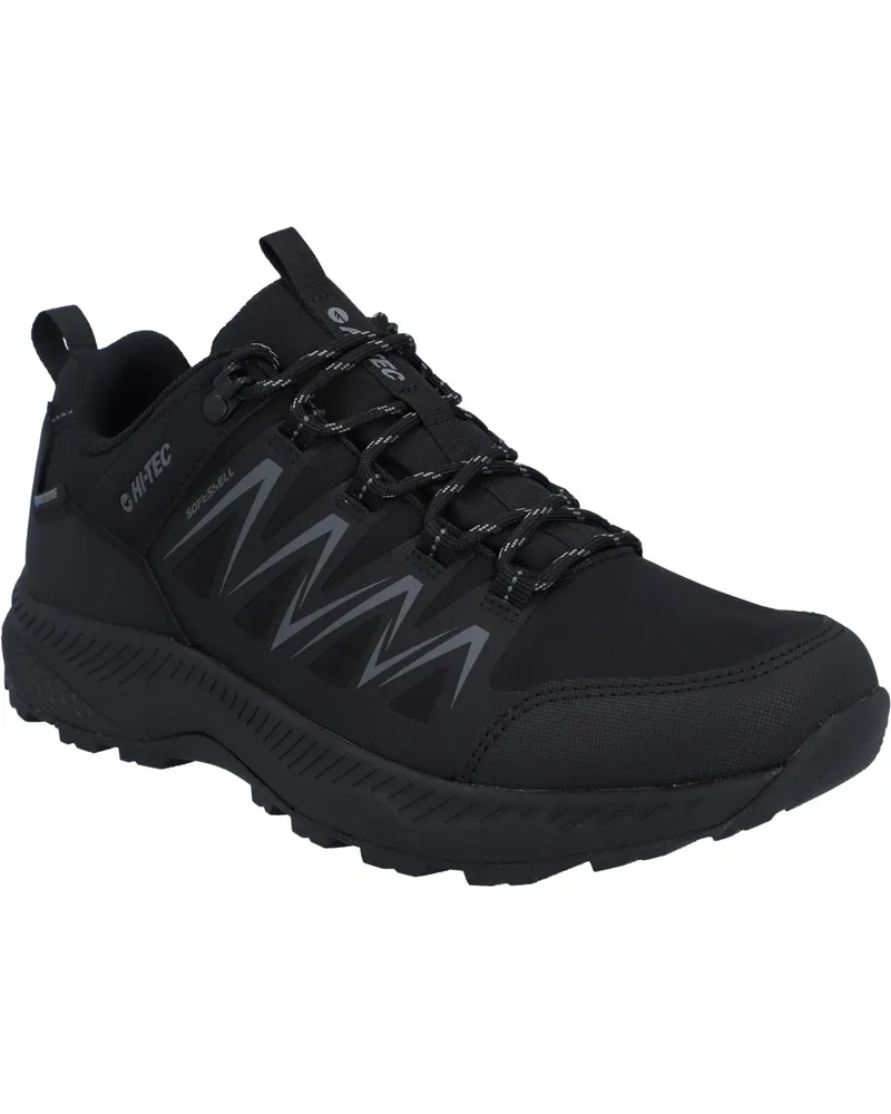 Hi-Tec Stealth Low Polyester Herren Wanderschuhe in Schwarz/Dunkelgrau Schwarz