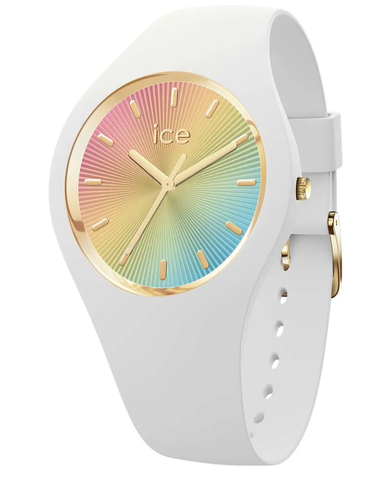 Ice Watch Ice Watch Ice Champagne - White Rainbow Weiß Damen Armbanduhr 025350 - M Weiß