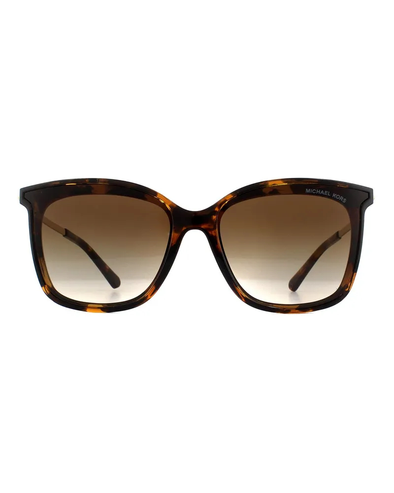 Michael Kors Square Womens Dark Tortoise Smoke Gradient de soleil Lunettes de soleil Braun