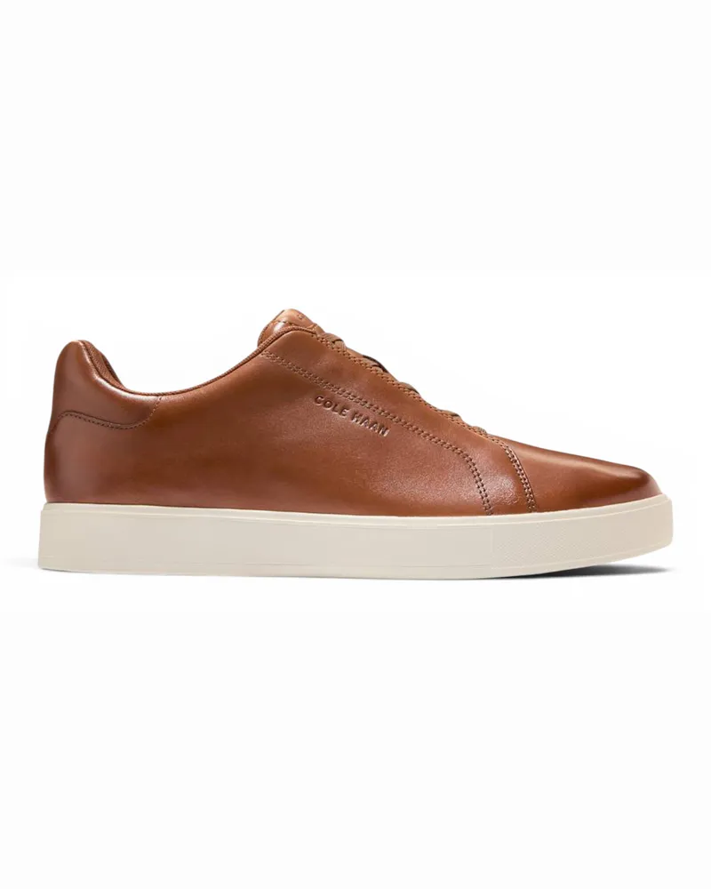 COLE HAAN Herren GrandPro Luxe Mile Trainer Braune Wildleder-Sneakers – C43941 Cognac