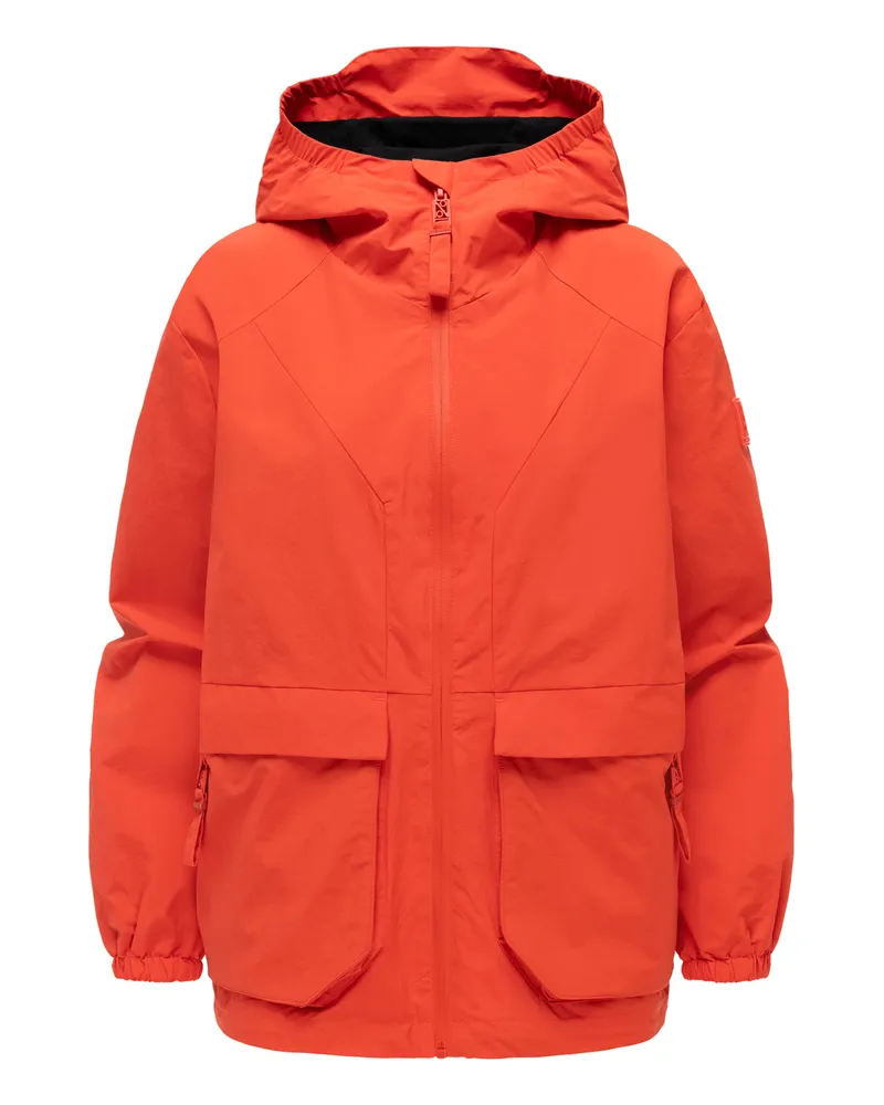 NAVAHOO Damen Übergangsjacke Donnerwetter mit Kapuze Orange