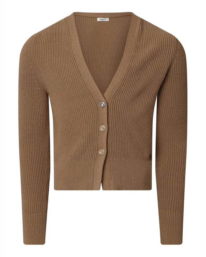 Replay Strickjacke für Damen, Baumwollmischung (Beige Beige