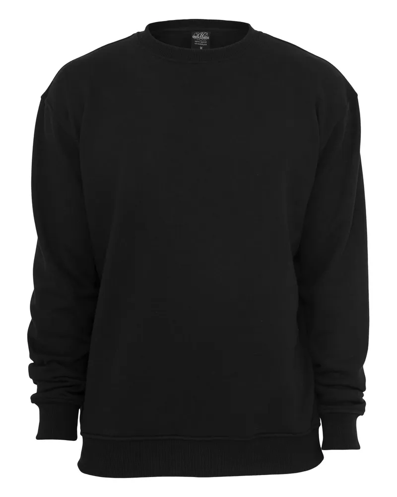 Urban Classics Sweatshirt Rundhalsausschnitt für Herren (Schwarz Schwarz