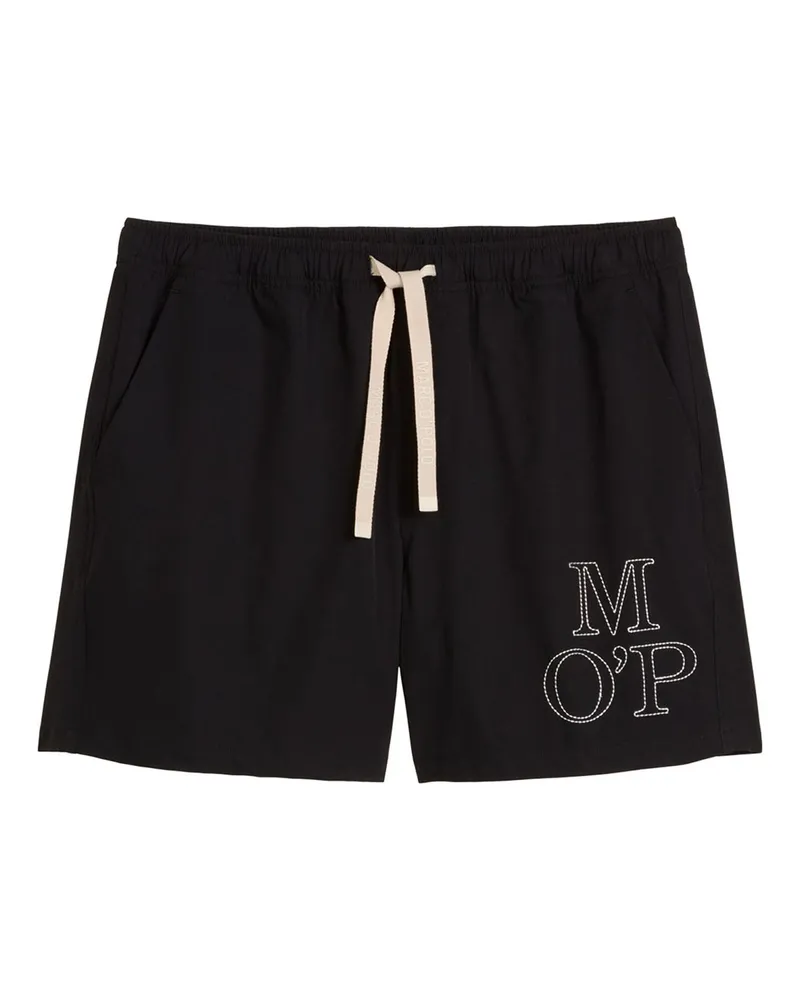 Marc O'Polo Herren Badeshorts Woven - Schwarz Schwarz