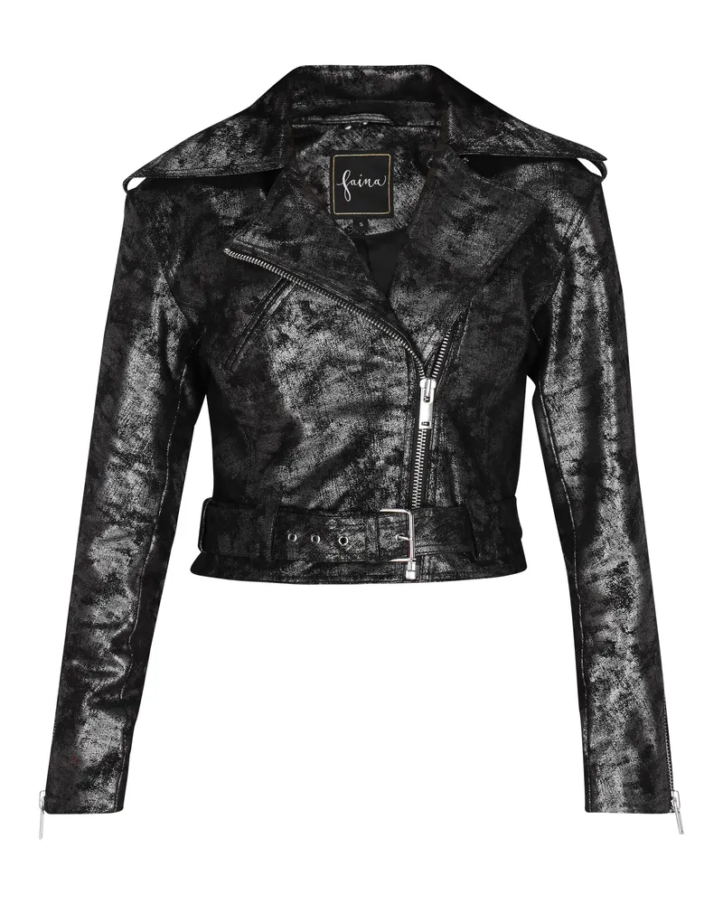 FAINA Jacke Frauen Schwarz Schwarz