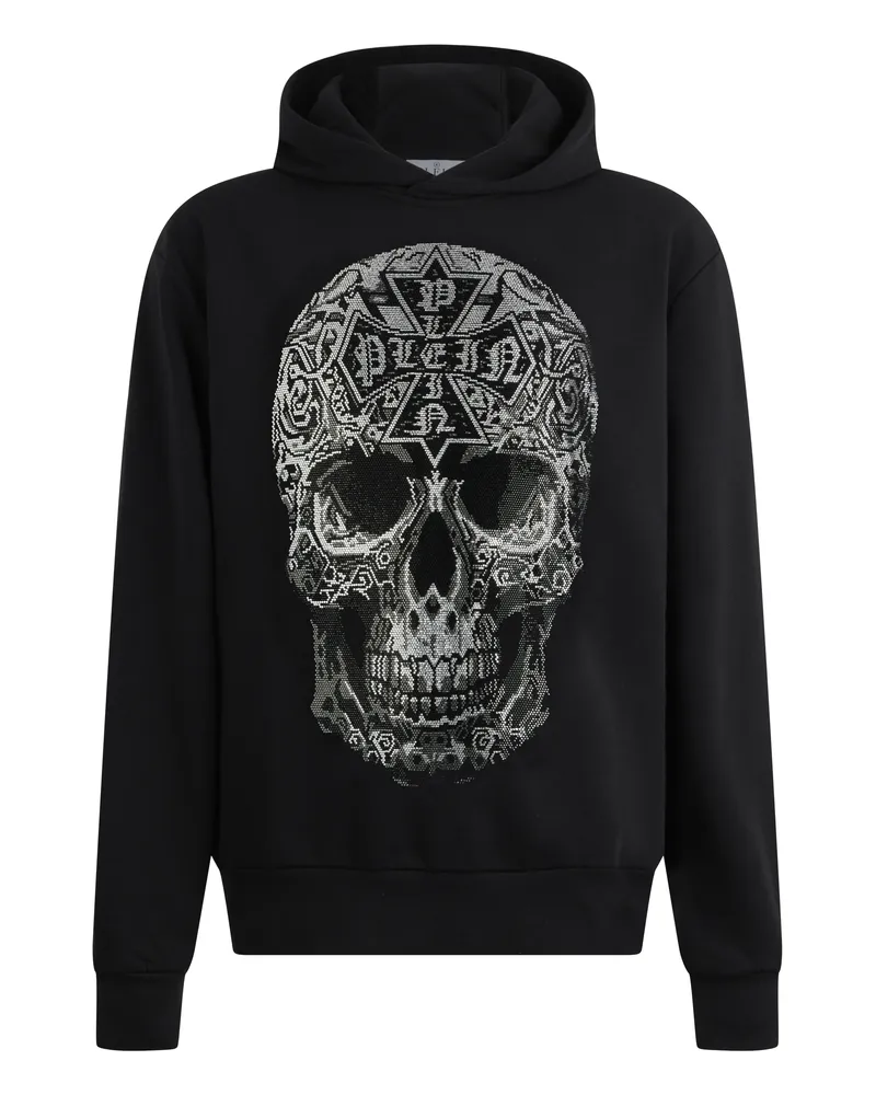 Philipp Plein Kapuzen-Sweatshirt Skull Schwarz