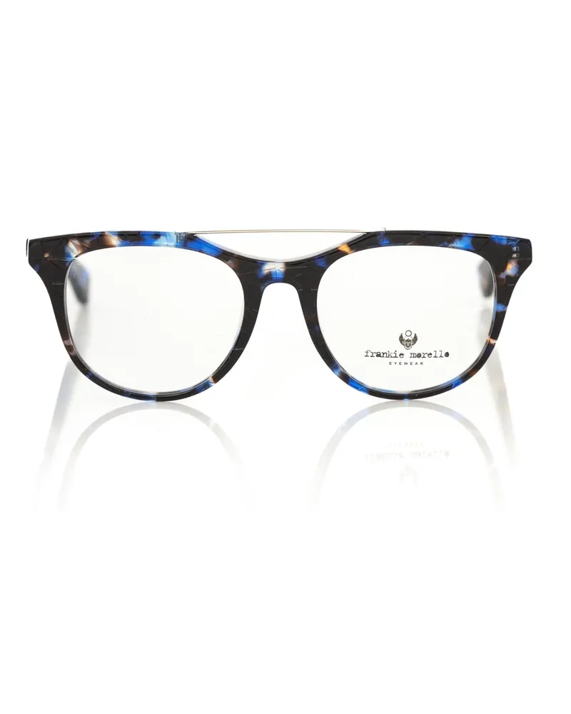 Frankie Morello Runde Acetat-Brille Schwarz