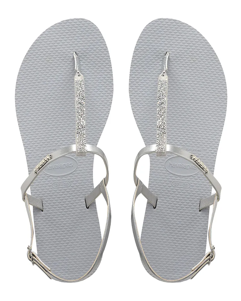 Havaianas You Riviera Crystal Damen Silber Sandalen Silber