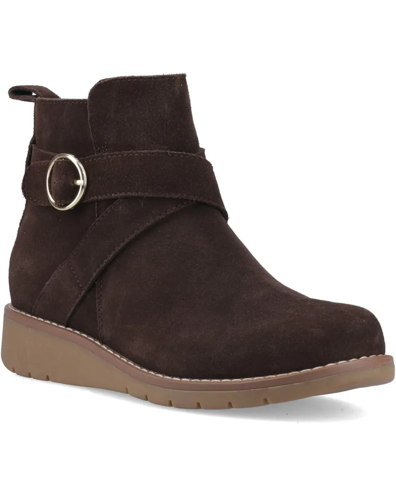 Hush Puppies Lyra Wildleder Damenstiefel Schokolade Schokoladenbraun