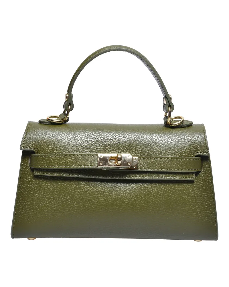 Anna Luchini Khaki Rindsledertasche Khaki