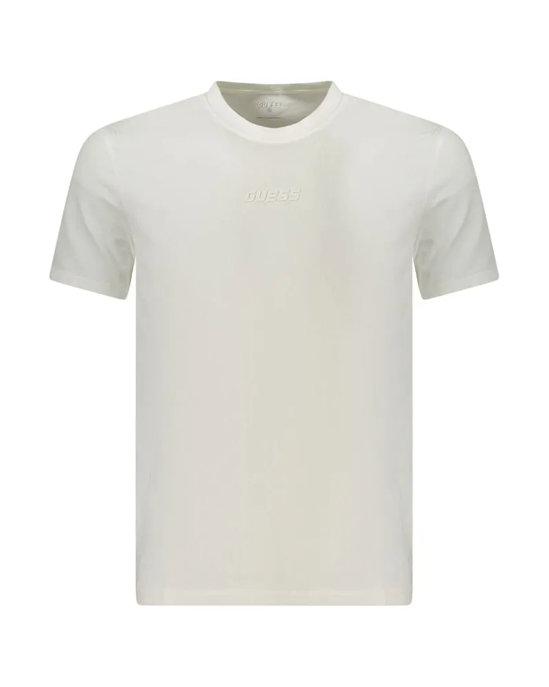 Guess Weißes Baumwoll-T-Shirt für Herren Weiß