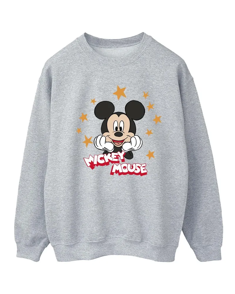 Disney Mickey Mouse Stars" Sweatshirt für Damen (Grau Hellgrau